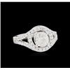 Image 1 : 14KT White Gold 1.60 ctw Diamond Ring