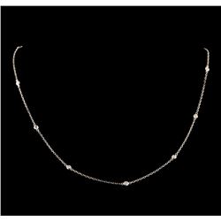 0.36 ctw Diamond Necklace - 14KT White Gold