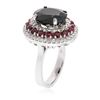 Image 3 : 14KT White Gold 6.45 ctw Sapphire, Ruby and Diamond Ring