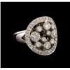 Image 1 : 14KT White Gold 0.81 ctw Diamond Ring