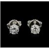 Image 1 : 0.96 ctw Diamond Stud Earrings - 14KT White Gold