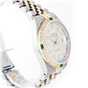 Image 3 : Rolex 14KT Two-Tone Emerald And Diamond DateJust Men's Watch