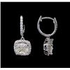 Image 2 : 3.47 ctw Diamond Earrings - 18KT White Gold