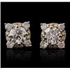 Image 2 : 14KT Yellow Gold 1.62 ctw Diamond Earrings
