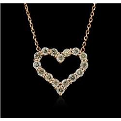 14KT Rose Gold 1.29 ctw Diamond Necklace