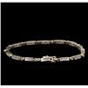 Image 2 : 14KT Two-Tone Gold 0.59 ctw Diamond Bracelet