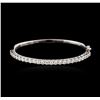 Image 1 : 14KT White Gold 3.00 ctw Diamond Bangle Bracelet