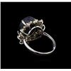 Image 3 : 14KT White Gold 14.74 ctw Sapphire and Diamond Ring