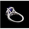 Image 3 : 4.48 ctw Tanzanite and Diamond Ring - 14KT White Gold