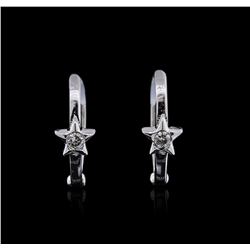 14KT White Gold 0.03 ctw Diamond Earrings