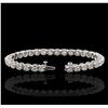 Image 3 : 14KT White Gold 6.43 ctw Diamond Tennis  Bracelet