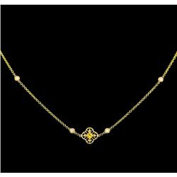 James Kurk 0.80 ctw Sapphire and Diamond Necklace - 14KT Yellow Gold