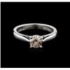 Image 1 : 14KT White Gold 0.70 ctw Round Cut Fancy Brown Diamond Solitaire Ring