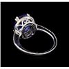 Image 3 : 3.35 ctw Tanzanite and Diamond Ring - 14KT White Gold