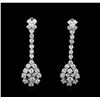 Image 1 : 14KT White Gold 2.61 ctw Diamond Earrings