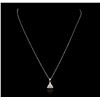 Image 2 : 14KT White Gold 0.75 ctw Diamond Pendant With Chain