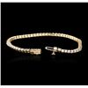 Image 3 : 14KT Yellow Gold 1.89 ctw Diamond Tennis Bracelet