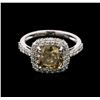 Image 2 : 2.84 ctw Fancy Brown Diamond Ring - 14KT White Gold