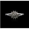 Image 2 : 14KT White Gold 0.10 ctw Diamond Ring