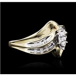 10KT Yellow Gold 0.10 ctw Diamond Ring