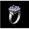 Image 3 : 14KT White Gold 2.38 ctw Tanzanite and Diamond Ring