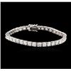 Image 1 : 14KT White Gold 8.20 ctw Diamond Tennis Bracelet