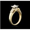 Image 3 : 14KT Yellow Gold 0.56 ctw Diamond Ring