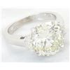 Image 3 : GIA Cert 5.14 ctw Diamond Ring - 18KT White Gold