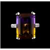 Image 2 : 15.37 ctw Ametrine and Diamond Ring - 14KT White Gold