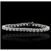 Image 1 : 14KT White Gold 6.80 ctw Diamond Tennis  Bracelet