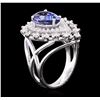 Image 3 : 14KT White Gold 2.65 ctw Tanzanite and Diamond Ring