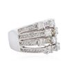 Image 2 : 14KT White Gold 0.88 ctw Diamond Ring