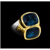 Image 1 : Crayola 10.90 ctw Blue Topaz Ring - .925 Silver