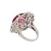Image 3 : 14.37 ctw Rubellite and Diamond Ring - 14KT White Gold