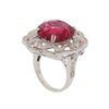 Image 4 : 14.37 ctw Rubellite and Diamond Ring - 14KT White Gold