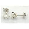 Image 6 : 1.00 ctw Diamond Stud Earrings - 14KT White Gold