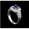 Image 4 : 14KT White Gold 1.53 ctw Tanzanite and Diamond Ring