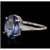 Image 1 : 14KT White Gold 3.35 ctw Tanzanite and Diamond Ring