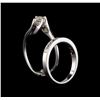 Image 3 : 0.60 ctw Diamond Wedding Ring Set - 14KT White Gold