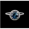 Image 2 : 1.22 ctw Fancy Blue Diamond Ring - 14KT White Gold