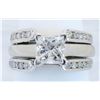 Image 2 : 1.39 ctw LEO Certified Diamond Ring - 14KT White Gold