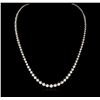 Image 2 : 14KT White Gold 9.59 ctw Diamond Necklace