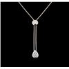 Image 1 : 0.52 ctw Diamond Necklace - 14KT White Gold