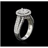 Image 3 : 14KT White Gold 1.35 ctw Diamond Ring