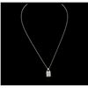 Image 2 : 10KT Yellow Gold 0.25 ctw Diamond Pendant With Chain
