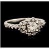 Image 2 : 14KT White Gold 1.06 ctw Diamond Ring