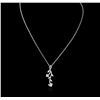 Image 2 : 18KT White Gold 0.68 ctw Diamond Pendant With Chain