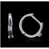 Image 2 : 14KT White Gold 0.04 ctw Diamond Earrings