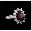 Image 1 : 14KT White Gold 7.74 ctw Ruby and Diamond Ring