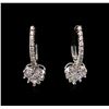 Image 1 : 1.00 ctw Diamond Earrings - 14KT White Gold